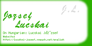 jozsef lucskai business card